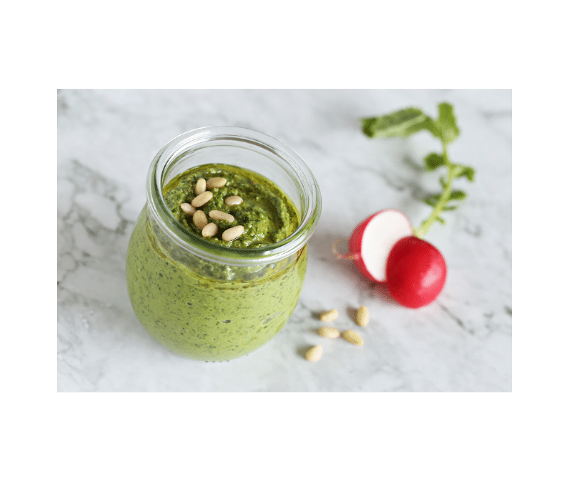 Pesto z ředkvičkové natě